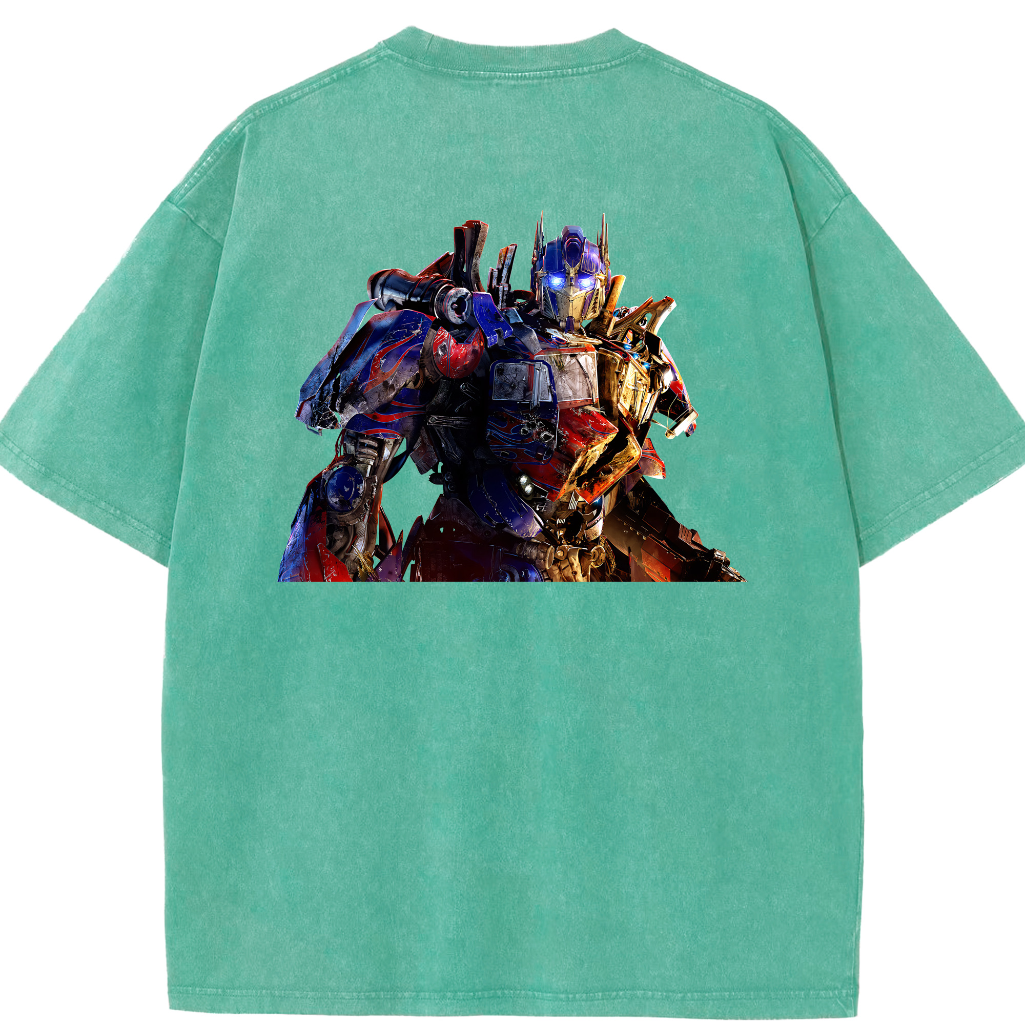 （画像用） Transformers トランスフォーマー 綿100% ヴィンテージ風 半袖Tシャツ（背面プリント）